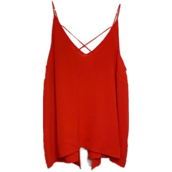 bebe Tops - NWT Bebe Red Strappy Open Back Tank Blouse size S